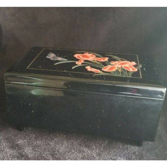 Vtg Music Jewelry Box The San Francisco Music Box Co. holographic buterfly - Picture 4 of 7